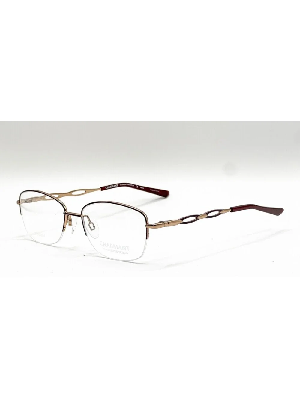 Charmant CH29201 BU Burgundy Oval Authentic Eyeglass Frames 51-17-140